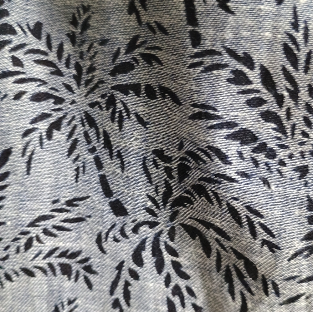 J.Crew Women's Palm Jacquard Drop Waist Dress Size 10 Linen Academia - Picture 7 of 16